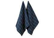 Ladelle Σετ 2Τεμ Πετσέτες Κουζίνας Navy  45x70cm Eco Check Βαμβακερές