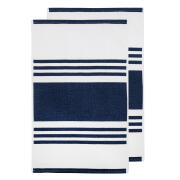 Ladelle Πετσέτες Κουζίνας 50x70cm Marine Βαμβακερές Lennox -Σετ 2 Τεμαχίων