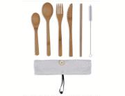 Σετ μαχαιροπίρουνα Bamboo Livoo MES134C χρώματος Beige