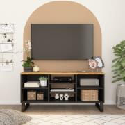 vidaXL Ντουλάπι Τηλεόρασης 100x33x46 εκ. από Μασίφ Ξύλο Μάνγκο & Κατεργασμένο Ξύλο 351966