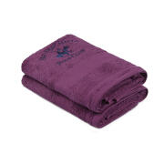 Σετ με 2 Πετσέτες Προσώπου 50 x 90 cm Χρώματος Μωβ Beverly Hills Polo Club 355BHP2335