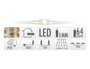 Διακοσμητικός Φωτισμός (AX8702500) με 64 Warm White Micro LED - 5m