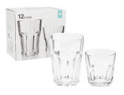 Σετ Γυάλινα Ποτήρια Excellent Houseware χωρητικότητας 250/360 ml - 12 τεμάχια