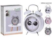 Kids deco Επιτραπέζιο ρολόι Alarm HZ1991440 13x6.5x18cm, ματ φινίρισμα, σε 3 επιλογές σχεδίου - χρώματος, κουνέλι-ροζ/ζέβρα-Γκρι/παντά-λευκό.
