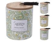 Αρωματικό Κερί Primavera CC5060080 Σε Kεραμικό δοχείο με σχέδιο και Ξύλινο καπάκι 9 x 11.7cm Σε 3 επιλογές σχεδίου και αρώματος