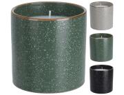 Κερί Barn Q76900130 Σε πήλινο δοχείο με reactive φινίρισμα γλάσου, 10 x 10,1 cm, σε 3 επιλογές χρώματος