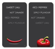 Kesper Επιφάνειες Κοπής Γυαλινες "Chilly" Σετ 2τεμ. 52x30x0,8cm. Chilly