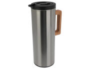Θερμός Aνοξείδωτο ατσάλι με ξύλινη λαβή, χωρητικότητας 1L