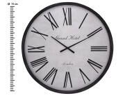 Ρολόι τοίχου Αναλογικό με ρωμαϊκούς αριθμούς, 76x6.5cm - Λευκό καντράν με μαύρα γράμματα και πλαίσιο
