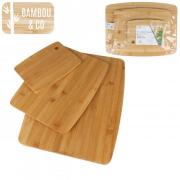 BAMBOU & CO Σετ Επιφάνειες Κοπής Μπαμπού 3τμχ. 20x15cm / 30x23cm / 38x29cm 37239