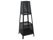 Τζάκι εξωτερικού χώρου με καμινάδα και πόδια στήριξης, 40x113cm, Μαύρο