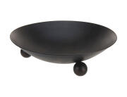 Εστία φωτιάς εξωτερικού χώρου με πόδια, 57x15cm, Μαύρο