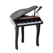 Παιδικό Ηλεκτρονικό Πιάνο με Κάθισμα και Μικρόφωνο HOMCOM 390-003BK