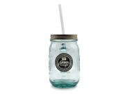 Glass Drops Ποτήρι Authentic Est. 1896 (3109) Με χερούλι, καπάκι & καλαμάκι, Από ανακυκλωμένο γυαλί, Χωρητικότητας 550ml, Διαστάσεων Ø 12 x Υ 23 cm