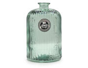 Διακοσμητικό Βάζο Glass Drops Daroca Stripe (4862DB600) Από ανακυκλωμένο γυαλί, Χωρητικότητας 2.8L, Διαστάσεων Ø 15 x Υ 23cm, Natural Green