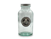 Glass Drops Δοχείο με καπάκι Storage (5290)  Aπό 100% ανακυκλωμένο γυαλί, Xωρητικότητας 500ml, Διαστάσεων Ø 8.5 x Υ 16.5 cm