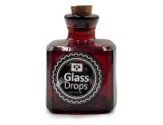 Διακοσμητικό Μπουκάλι με πώμα Glass Drops Cuadrada (5322DB738) Aπό 100% ανακυκλωμένο γυαλί, Xωρητικότητας 200ml, Διαστάσεων Ø 7 x Υ 10 cm, Τerracotta
