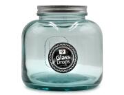 Glass Drops Δοχείο με καπάκι Storage (5796) Aπό 100% ανακυκλωμένο γυαλί, Xωρητικότητας 1500ml , Διαστάσεων Ø 15 x Υ 15 cm