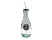 Glass Drops Μπουκάλι Authentic Est.1896 (5928) Mε καλαμάκι, Aπό 100% ανακυκλωμένο γυαλί, Xωρητικότητας 600ml, Διαστάσεων Ø 9 x Υ 27 cm