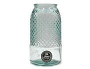 Διακοσμητικό Βάζο Glass Drops Diamante (5947)  Aπό 100% ανακυκλωμένο γυαλί, Xωρητικότητας 3.6L, Διαστάσεων Ø 15 x Υ 28 cm