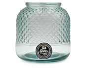 Glass Drops Διακοσμητικό Βάζο - Κηροπήγιο Diamante (5949)  Aπό 100% ανακυκλωμένο γυαλί, Xωρητικότητας 3.3L, Διαστάσεων Ø 19 x Υ 19 cm