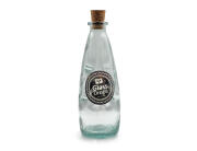 Glass Drops Μπουκάλι με πώμα φελλού Sac (5992) Aπό 100% ανακυκλωμένο γυαλί, Xωρητικότητας 300ml, Διαστάσεων Ø 6.5 x Υ 18 cm