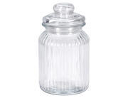 Γυάλινο βάζο Excellent Houseware με καπάκι, Χωρητικότητας 750ml, 10x19cm