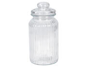 Γυάλινο βάζο Excellent Houseware με καπάκι, Χωρητικότητας 1L, 10x22cm