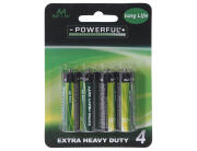 Αλκαλικές μπαταρίες Powerful Extra Heavy Duty - AA - 1.5V - 4 τεμάχια