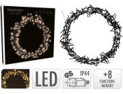 Greentech Στεφάνι με 300 Φωτάκια Led Θερμό Λευκό 3 Μέτρα σύνδεσης με Xειριστήριο 8 Προγράμματα