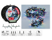 500 Φωτάκια LED - 10 Μέτρα + 3 Μέτρα σύνδεσης , Kανονική Διάταξη, με χειριστήριο, 8 προγράμματα, Πράσινο καλώδιο PVC - Πολύχρωμο