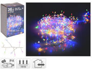 Deco 240 Φωτάκια MicroLED - 2.4 Μέτρα + 5 Μέτρα σύνδεσης , Πυκνή Διάταξη, Ασημί συρμάτινο καλώδιο - Πολύχρωμο