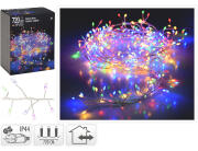 Deco 720 Φωτάκια MicroLED - 7.2 Μέτρα + 5 Μέτρα σύνδεσης , Πυκνή Διάταξη, Ασημί συρμάτινο καλώδιο - Πολύχρωμο