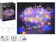 Deco 960 Φωτάκια MicroLED - 9.6 Μέτρα + 5 Μέτρα σύνδεσης , Πυκνή Διάταξη, Ασημί συρμάτινο καλώδιο - Πολύχρωμο