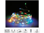 Deco 200 Φωτάκια MicroLED - 20.2 Μέτρα + 30 Εκατοστά σύνδεσης , με χειριστήριο, 8 προγράμματα, dimmer, Ασημί συρμάτινο καλώδιο - Πολύχρωμο