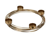 Διακοσμητικό Κηροπήγιο με 4 θέσεις και διαστάσεις 26x3.5cm, Χρυσό