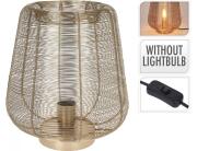 Επιτραπέζιο μεταλλικό φωτιστικό με λαμπτήρα Ε27 και διαστάσεις 29x33cm - Χρυσό