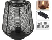 Επιτραπέζιο μεταλλικό φωτιστικό με λαμπτήρα Ε27 και διαστάσεις 29x33cm - Μαύρο