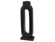 Διακοσμητικό Κηροπήγιο από Ξύλο μάνγκο, 12x5.5x30cm, Μαύρο