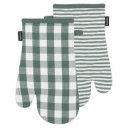 Ladelle Γάντια Κουζίνας 18x33cm Πράσινα ECO Gingham Από Ανακυκλωμένο Βαμβάκι -Σετ 2 Τεμαχίων