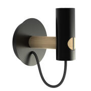 XANLITE ΦΩΤΙΣΤΙΚΟ TENON ΕΠΙΤΟΙΧΙΟ ΑΠΟ ΦΥΣΙΚΟ ΞΥΛΟ ΚΑΙ ΜΑΥΡΟ ΜΕΤΑΛΟ ΒΑΣΗ Ε27