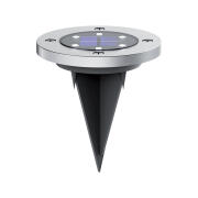 XANLITE ηλιακό δαπέδου στρογγυλό led IP44 αλουμίνιο και πλαστικό αυτονομία 8h συσκευασία 2 τεμαχίων