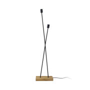 XANLITE ΦΩΤΙΣΤΙΚΟ ΔΑΠΕΔΟΥ TWINSY BAMBOO ΚΑΙ ΜΑΥΡΟ ΜΕΤΑΛΛΟ 28CM X 12CM X 138CM