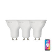 Xanlite Kozii Λαμπτηρας Led Smart Wifi και Bluetooth CCT RGB GU10 5W 345LΜ Συσκευασία 3 Τεμαχίων