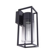 XANLITE Φωτιστικό τοίχου σύγχρονο καπνιστό μαύρο LED IP44, βάση E27, 40W max