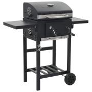 vidaXL Ψησταριά Κάρβουνου / BBQ Μαύρη με Κάτω Ράφι 44280