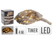 Σχοινί με φωτισμό LED - 4 Μέτρο, 60 microLED φωτάκια, με μπαταρία - Θερμό λευκό