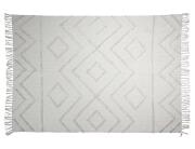 Χαλί Ορθογώνιο με Κρόσσια από Βαμβάκι, με διαστάσεις 120x180cm - Σε ανοιχτές αποχρώσεις