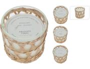 Αρωματικό Κερί σε Γυάλινο Δοχείο 12x12cm, σε 3 επιλογές αρώματος