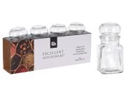 Σετ Γυάλινα Δοχεία Μπαχαρικών Εxcellent Houseware με καπάκι, Χωρητικότητας 150ml - 4 τεμάχια